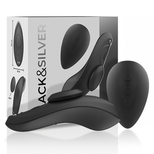 BLACK&SILVER - CELA VIBRADORA DE SILICONA RECARGABLE PRESTON NEGRA