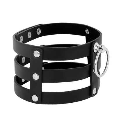 COQUETTE CHIC DESIRE - GARGANTILLA DE CUERO VEGANO ESTILO FETISH