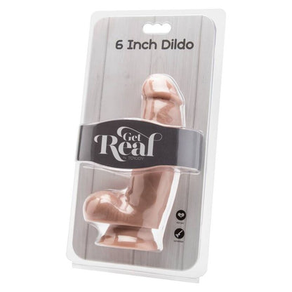 GET REAL - 12 CM DILDO WITH LEATHER BALLS