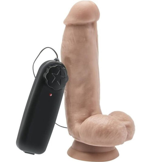 GET REAL - 12 CM DILDO WITH BALLS VIBRATING SKIN