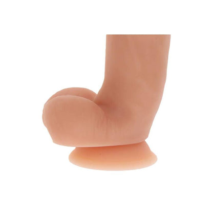 GET REAL - 18 CM SILICONE DILDO WITH LEATHER BALLS