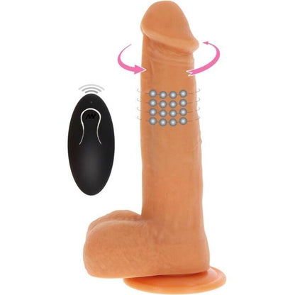 GET REAL - ROTATING BEADS VIBRATING SKIN DILDO