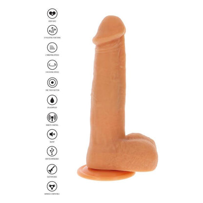 GET REAL - ROTATING BEADS VIBRATING SKIN DILDO