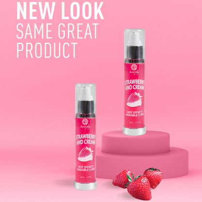 SECRETPLAY - 2-1 HEAT EFFECT LUBRICANT STRAWBERRY AND CREAM 50 ML