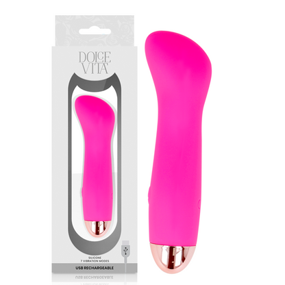 DOLCE VITA - VIBRADOR RECARGABLE UN ROSA 7 VELOCIDAD