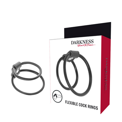 DARKNESS - DUO ENHANCEMENT COCK RINGS.