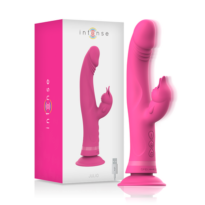 INTENSE - JULIO RABBIT PINK SILICONE VIBRATOR