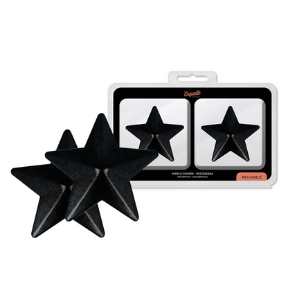 COQUETTE CHIC DESIRE - BLACK STARS TOE COVERS