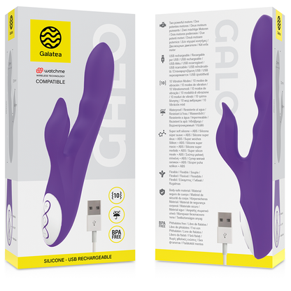 GALATEA - PURPLE COCK VIBRATOR COMPATIBLE WITH WATCHME WIRELESS TECHNOLOGY