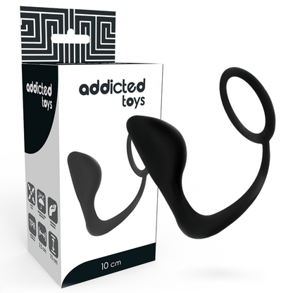 ADDICTED TOYS - PLUG ANAL CON ANILLO PARA PENE NEGRO