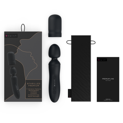B SWISH - VIBRADOR VARITA BTHRILLED PREMIUM NEGRO