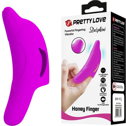 PRETTY LOVE - POWERFUL PURPLE DELPHINI FINGER STIMULATOR