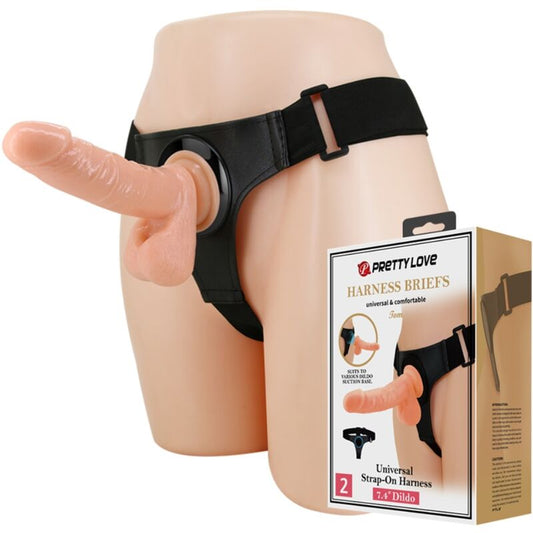 PRETTY LOVE - ARNÉS PANTY ARNÉS UNIVERSAL CON DILDO TONO 20 CM NATURAL