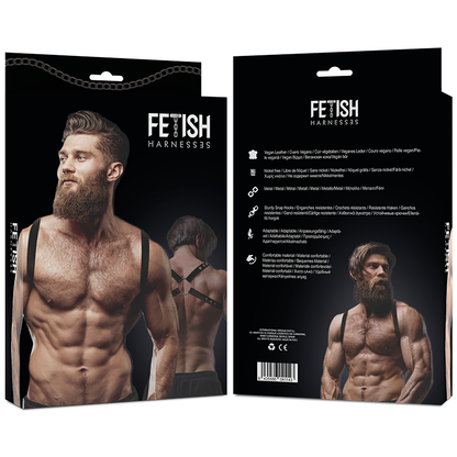 FETISH SUBMISSIVE ATTITUDE - ECO LEATHER BACK HARNESS FOR MEN