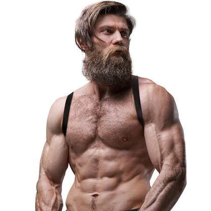 FETISH SUBMISSIVE ATTITUDE - ECO LEATHER BACK HARNESS FOR MEN