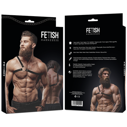 FETISH SUBMISSIVE - ATTITUDE ECO LEATHER CROSS SHOULDER HARNESS FOR MEN