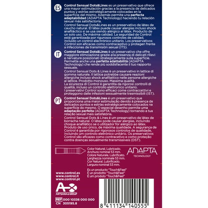 CONTROL - SENSUAL SPOTS AND LINES SPOTS AND STRETCHES 12 UNITS