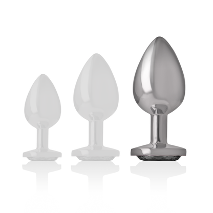 INTENSE - WHITE ALUMINUM METAL ANAL PLUG SIZE L