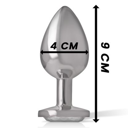 INTENSE - WHITE ALUMINUM METAL ANAL PLUG SIZE L