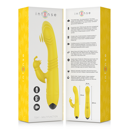 INTENSE - TOKY UP AND DOWN MULTIFUNCTION VIBRATOR WITH YELLOW CLITORAL STIMULATOR