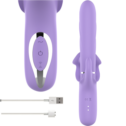 INTENSE - BILLIE MULTIFUNCIÓN VIBRADOR RECARGABLE SUCCIÓN Y PULSACIÓN MORADO