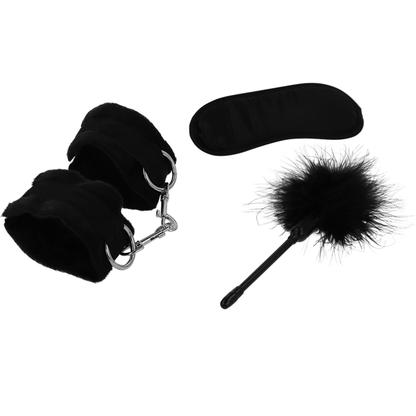 INTENSE - FETISH PLAYSET ERÓTICO 2 CON ESPOSAS, MÁSCARA CIEGA Y COSQUILLERO