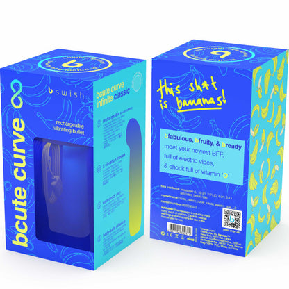 B SWISH - BCUTE CURVE INFINITE CLASSIC LIMITED EDITION RECHARGEABLE SILICONE VIBRATOR BLUE