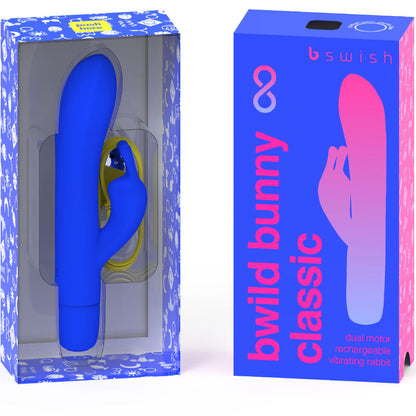 B SWISH - BWILD BUNNY INFINITE CLASSIC RECHARGEABLE BLUE SILICONE VIBRATOR