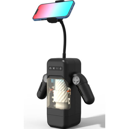 GAME CUP - THRUST VIBRATING MASTURBATOR WITH HEATING FUNCTION AND MOBILE STAND - BLACK