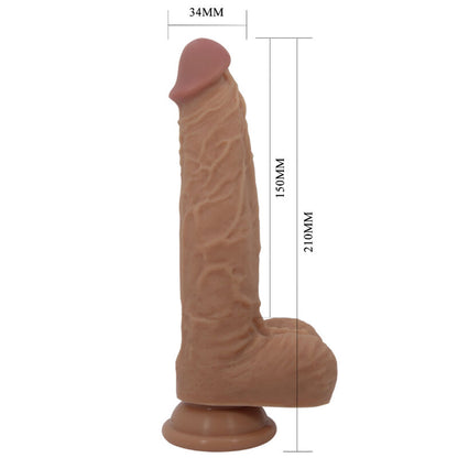PRETTY LOVE - JONATHAN DILDO DE SILICONA 3 VIBRACIONES + 3 MEDIDAS DE INSERCIÓN CONTROL REMOTO 21 CM