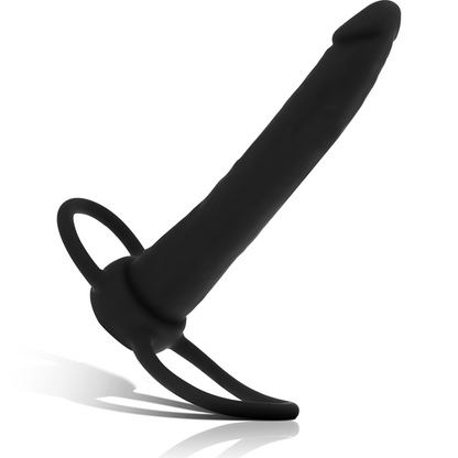 MYTHOLOGY - COBI ONYX ANAL DILDO WITH COCK AND TESTICE RING 13 CM SILICONE