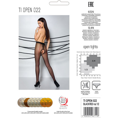 PASSION - TIOPEN 022 MEDIAS NEGRO/RED 1/2 20 DEN