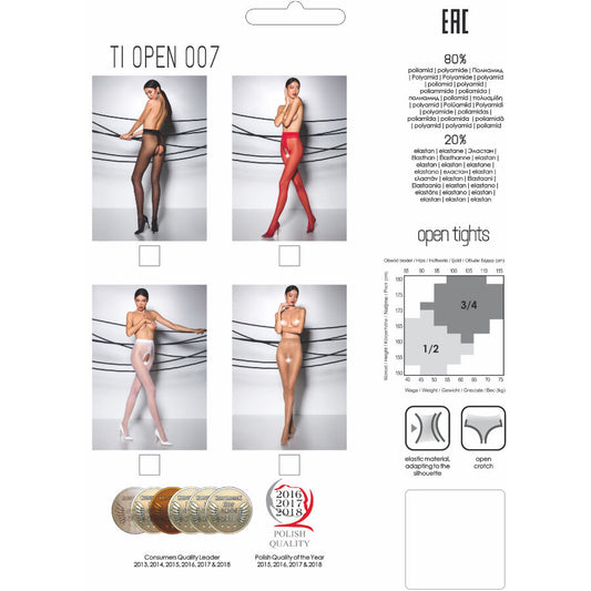 PASSION - TIOPEN 007 MEDIAS WHITE 3/4 20 DEN