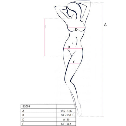 PASSION - BS094 BODYSOCK NEGRO TALLA ÚNICA