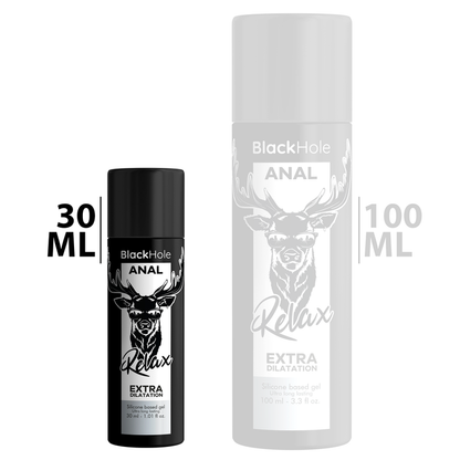 BLACK HOLE - GEL BASE DE SILICONA DILATACIÓN ANAL 30 ML