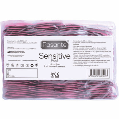 PASANTE - CONDOM SENSITIVE BAG 144 UNITS