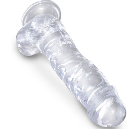 KING COCK - CLEAR REALISTIC PENIS WITH 16.5 CM TRANSPARENT BALLS