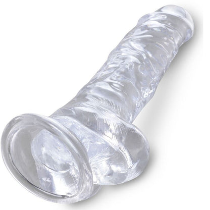 KING COCK - CLEAR REALISTIC PENIS WITH 16.5 CM TRANSPARENT BALLS