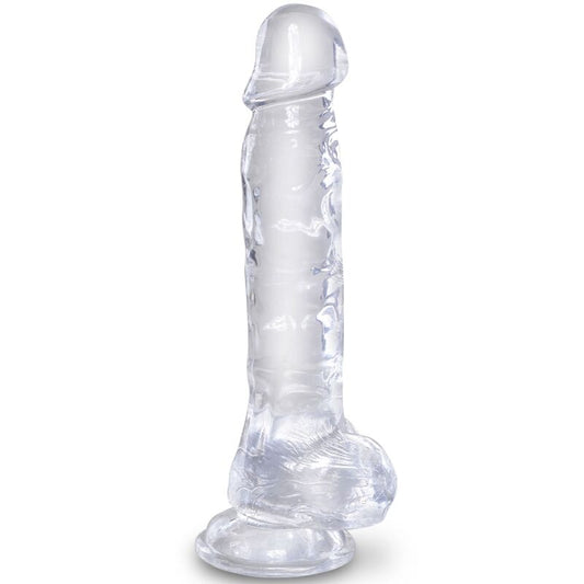KING COCK - CLEAR REALISTIC PENIS WITH 16.5 CM TRANSPARENT BALLS