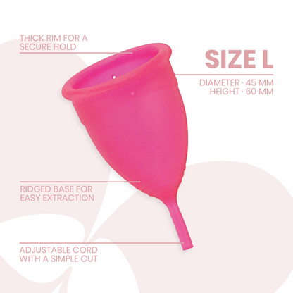 INTIMICHIC - MEDICAL GRADE SILICONE MENSTRUAL CUP - SIZE L