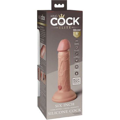 KING COCK - ELITE REALISTIC SILICONE VIBRATOR 15.2 CM
