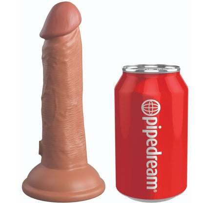 KING COCK - ELITE REALISTIC SILICONE VIBRATOR 15.2 CM CARAMEL