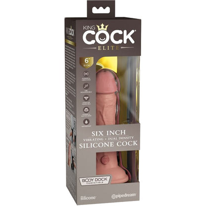 KING COCK - ELITE REALISTIC SILICONE VIBRATOR 15.2 CM