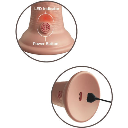 KING COCK - ELITE REALISTIC SILICONE VIBRATOR 15.2 CM