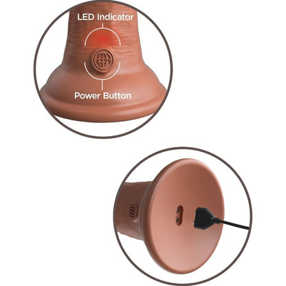 KING COCK - ELITE REALISTIC SILICONE VIBRATOR 20.3 CM CARAMEL