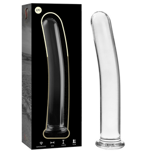 NEBULA SERIES BY IBIZA - MODELO 9 DILDO DE CRISTAL DE BOROSILICATO TRANSPARENTE 15.5 CM -Ø- 2.5 CM