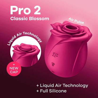 SATISFYER - VIBRADOR DE AIRE A PRESIÓN PRO 2 CLASSIC BLOSSOM