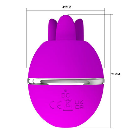 PRETTY LOVE - PURPLE ROUND SILICONE VIBRATOR GEMINI BALL