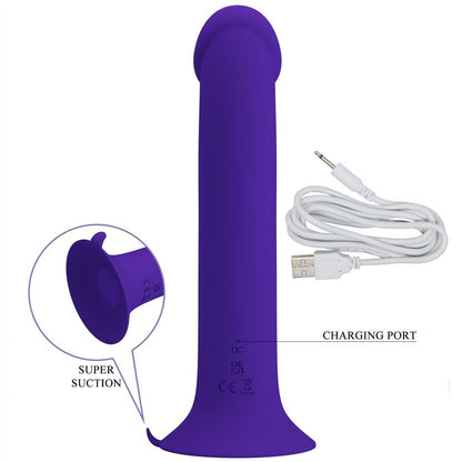 PRETTY LOVE - DILDO VIBRADOR MURRAY JUVENIL Y VIOLETA RECARGABLE