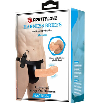 PRETTY LOVE - BRAGAS CON ARNÉS Y DILDO VIBRADOR INCLUIDO